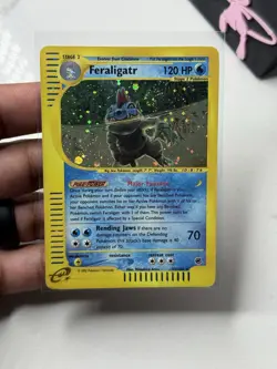 SWIRL 🌀 Feraligatr 12/165 Expedition Holo Holographic Nintendo Pokemon Card MP - Image 1