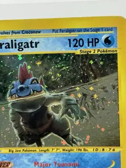 SWIRL 🌀 Feraligatr 12/165 Expedition Holo Holographic Nintendo Pokemon Card MP - Image 2