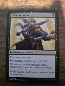 MTG Magic the Gathering Demonic Vigor (85/296) Dominaria LP - Image 1