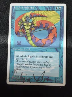 Magic the Gathering Lord of Atlantis Autograph Memorabilia/Rare See Pictures - Image 1