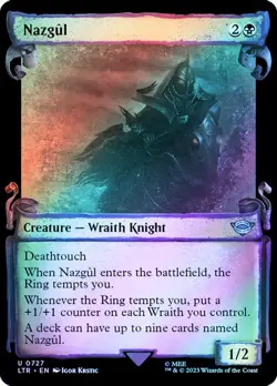 MTG NAZGUL (0727) FOIL SHOWCASE SCROLL The Lord of the Rings NM - Image 1