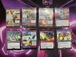 MTG Marvel Super Heroes Showcase Comic Panel LOT of 8 ALL FOIL - Image 1