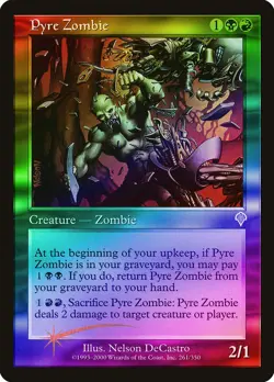 Pyre Zombie FOIL Invasion PLD Black Red Rare MAGIC GATHERING CARD ABUGames - Image 1