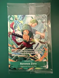One Piece Promo Card Roronoa Zoro P-114 Con Exclusive English (Sealed) - Image 1