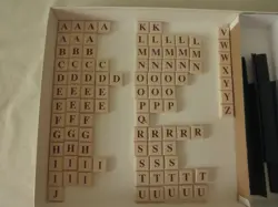 UpWords 3D #4312 Word Stacking Replacement TILES 1997 Maroon Lettering PER EACH - Image 1