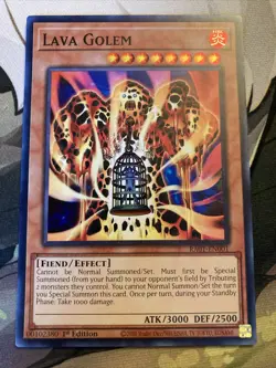Yugioh! Lava Golem x 3 - 1st Ed Super Rare - RA01-EN001 - NM - Image 1