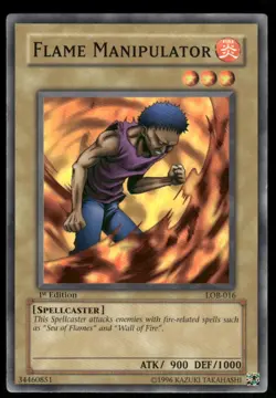 Flame Manipulator 1996 1st Edition Yu-Gi-Oh! TCG Card (NM) - Image 1