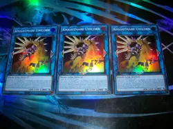 3x Knightmare Unicorn Alt Art 1st Edition Super Rare RA01-EN043 Yu-Gi-Oh! - Image 1