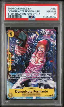 DONQUIXOTE ROSINANTE 108 ILLUSTRATION BOX VOL.6 ONE PIECE PROMO ONE PIECE PSA 10 - Image 1