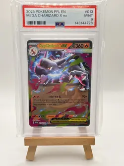 Pokemon, Phantasmal Flames, Mega Charizard X ex Card, #13/094, PSA 9 - Image 1