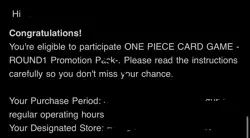 Round 1 One Piece Trading Card Game Promo (ENGLISH) ✅ PRESALE - 10 SEALED PACKS! - Image 2