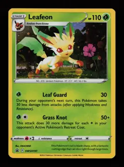 Leafeon SWSH191 Holo Promo Sword & Shield Promo Pokemon Cards - Image 1