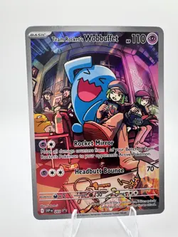 Team Rocket's Wobbuffet 203 Sv: Scarlet & Violet Promo Cards Holo - Image 1