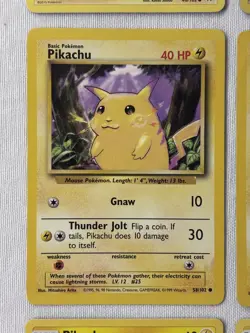 Vintage Pikachu 9 Card Lot - Pokemon Base Set/2, Gym Heroes, Evolving Skies, XY - Image 5