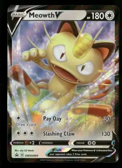 Meowth V - SWSH004 SWSH: Sword & Shield Promo Cards Pokemon TCG - Image 1