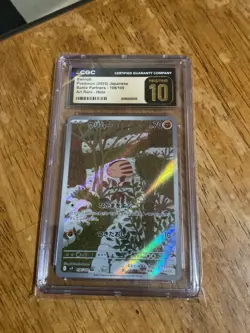 CGC 10 Pristine Swinub 106/100 AR Art Rare Battle Partners sv9 Pokemon Card - Image 1