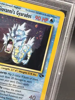 Pokemon Card Giovanni's Gyarados Gym Challenge WITH SWIRL 🌀 PSA 6 - Image 2