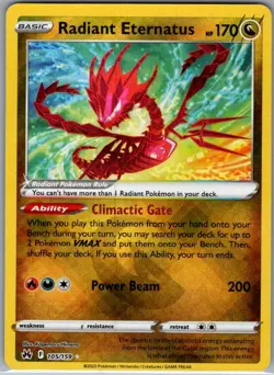 Radiant Eternatus 105/159 SWSH: Crown Zenith - Pokemon Card - NM - Image 1