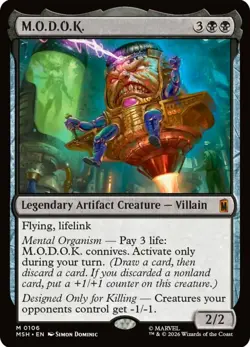 X 1 M.O.D.O.K. NM-M Marvel Super Heroes MTG Magic The Gathering - Image 1