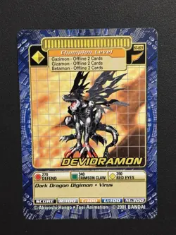 Digimon Devidramon ST-103 Street Starter Deck Bandai 2001 Card - Image 1