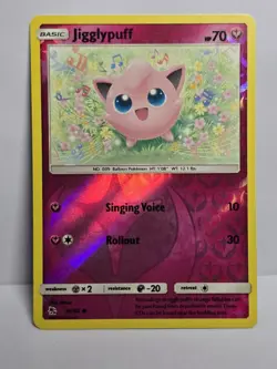 Pokemon TCG Jigglypuff #41/68 Reverse Holo Hidden Fates NM - Image 1