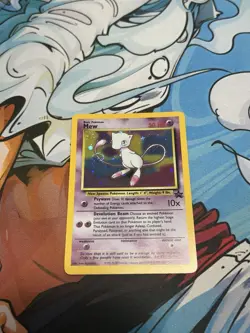 Pokemon Mew #9 Black Star Promo Holo Swirl Vintage TCG Card WOTC Swirl - Image 3