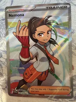 Pokemon TCG Nemona 229/091 SV: Paldean Fates Full Art - Image 1