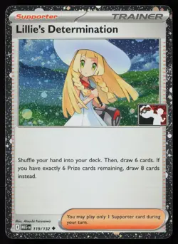 Pokemon TCG Lillie's Determination 119/132 Prize Pack Series 9 Cosmo Holo - NM - Image 1