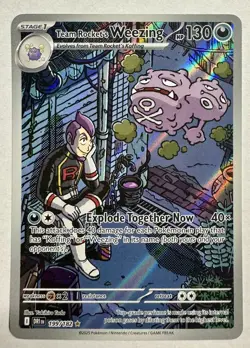 Pokemon Team Rockets Weezing illustration Destined Rivals 199/182 - Image 1