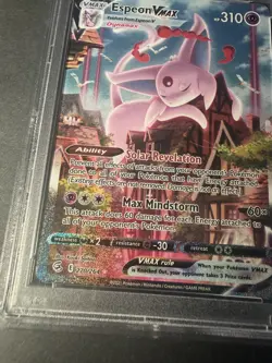 2021 POKEMON SWORD&SHIELD FUSION STRIKE #270 FA/ESPEON VMAX -SECRET PSA 9 - Image 4