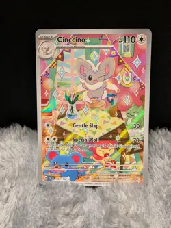 Pokemon TCG Cinccino Illustration Rare Full Art Holo SV05 183/162 110 HP EN - Image 1