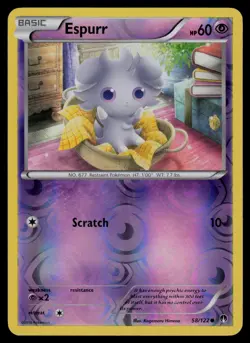 Espurr 58/122 Common BREAKpoint Pokemon Reverse Holo Lightly Played - Image 1