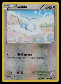 Swablu 124/162 Common BREAKthrough Pokemon Reverse Holo Lightly Played - Image 1