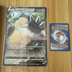 SNORLAX V 141/202 Jumbo Oversized! Promo Card - Pokemon Sword & Shield (Sealed) - Image 1