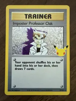 Pokemon Imposter Professor Oak 73/102 Celebrations: Classic Collection Holo - Image 1