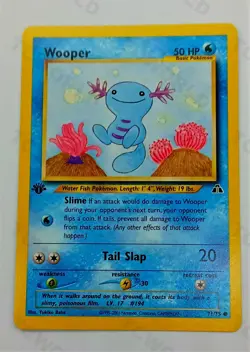 Pokemon Neo Discovery 1st Edition 71/75 "Wooper" NMint-Mint - Image 1