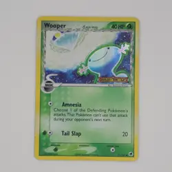 Wooper Delta Species 71/101 Dragon Frontiers Reverse Holo Stamp Pokemon (PLAYED) - Image 1