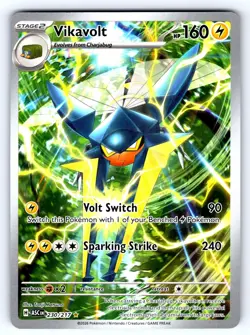 VIKAVOLT 230/217 ILLUSTRATION RARE ASCENDED HEROES POKEMON HOLO NEAR MINT - Image 1