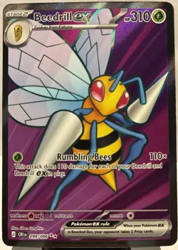 🍃 Pokemon TCG Beedrill ex 98/86 Full Art Ultra Rare Chaos Rising EN NM 🍃 - Image 1