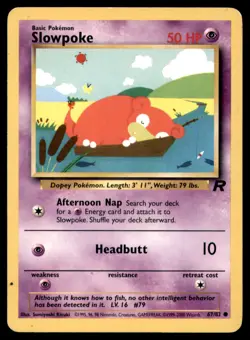 Slowpoke 67 82 C Team Rocket Pokemon MP - Image 1