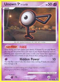 Unown [F] 56 106 UC Great Encounters Pokemon MP - Image 4