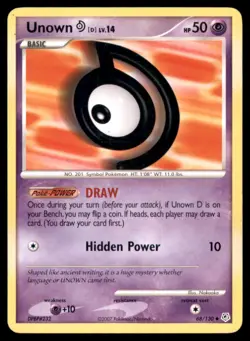 Unown [D] 68 130 UC Diamond & Pearl Pokemon MP - Image 1