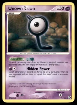 Unown [L] 91 106 C Great Encounters Pokemon MP - Image 1