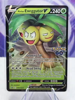 Alolan Exeggutor V SWSH225 Pokemon GO TCG Promo Holo NM - Image 1