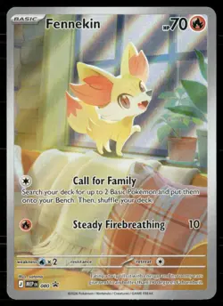 Fennekin 080 Holo Promo ME: Mega Evolution Promo Pokemon Near Mint - Image 1