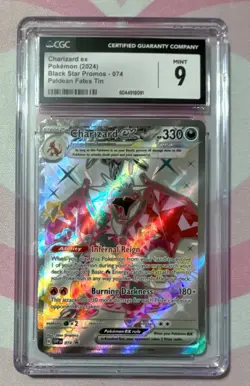 CGC 9 Charizard ex 074 Black Star Promos English 2024 Holo Pokemon TCG - Image 1