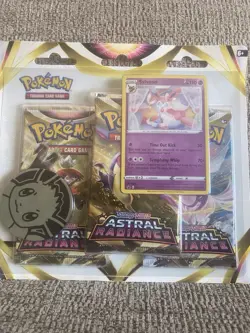 Pokemon TCG Sword & Shield Astral Radiance Triple Blister - Sylveon - Image 1