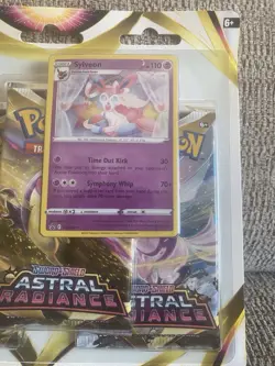 Pokemon TCG Sword & Shield Astral Radiance Triple Blister - Sylveon - Image 3