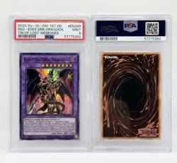 2020 YU-GI-OH! TIN OF LOST MEMORIES 1ST EDITION RED-EYES DARK DRAGOON PSA 9 - Image 2