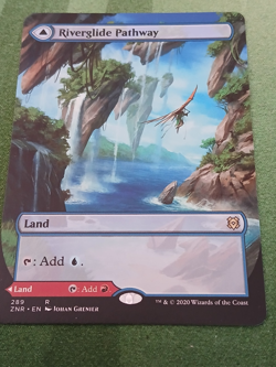 MTG Magic: The Gathering Riverglide Pathway Lavaglide Pathway Borderless - Image 1